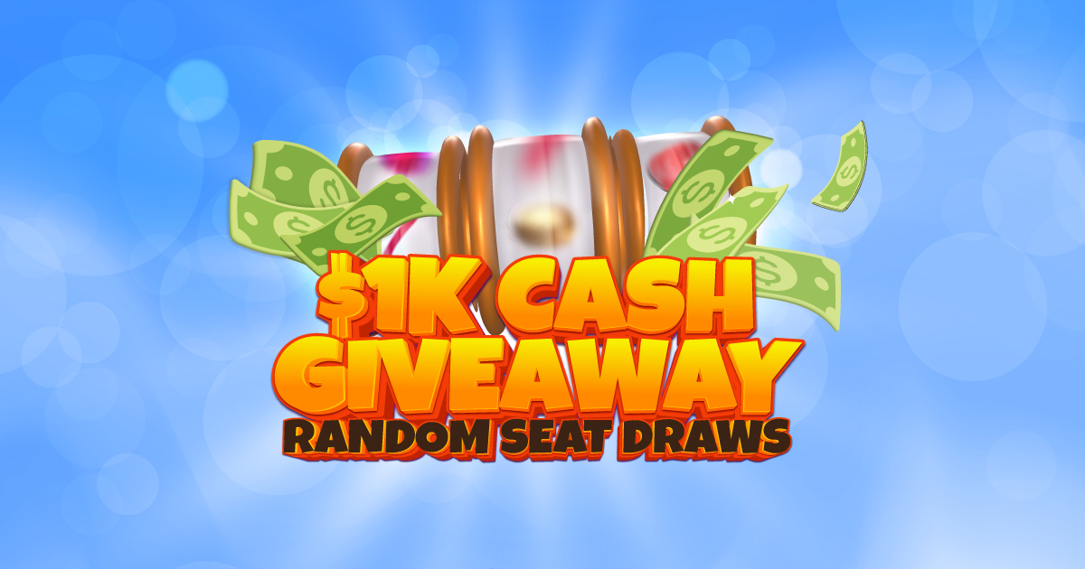 $1K Cash Giveaway Random Seat Draws - Casino Nanaimo