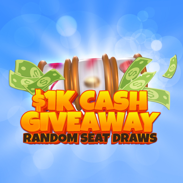 $1K Cash Giveaway Random Seat Draws - Casino Nanaimo
